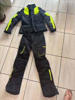 Traje Moto Mujer Clover Negro/Amarillo