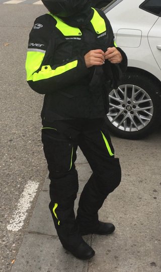 Traje Moto Mujer Clover Negro/Amarillo