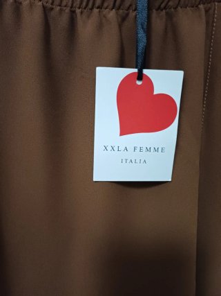 Pantaloni palazzo curvy XXLA FEMME marrone