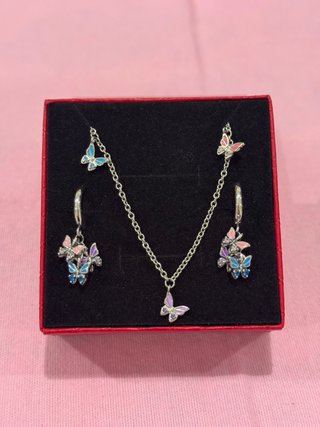 Set gioielli farfalle argento 925