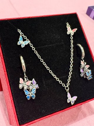 Set gioielli farfalle argento 925