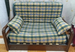 Sofá Cama Tela Cuadros