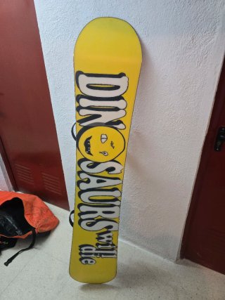 Tabla Snowboard Dinosaur Will y Fijaciones Union B