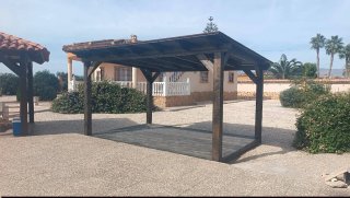 Pérgola de madera a medida