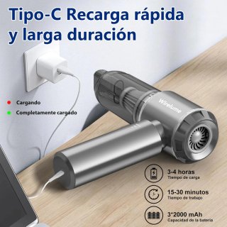 Aspiradora y Soplador de mano Recargable potente