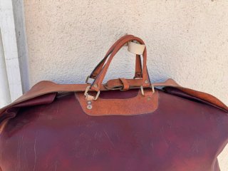 Borsone da viaggio in vera pelle vintage