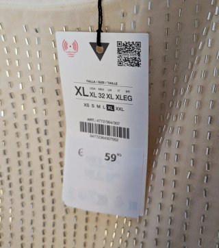 Vestido Zara con abalorios Talla XL