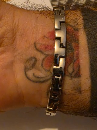 Bracciale Acciaio Uomo Oro Argento