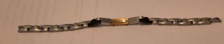 Bracciale Acciaio Uomo Oro Argento