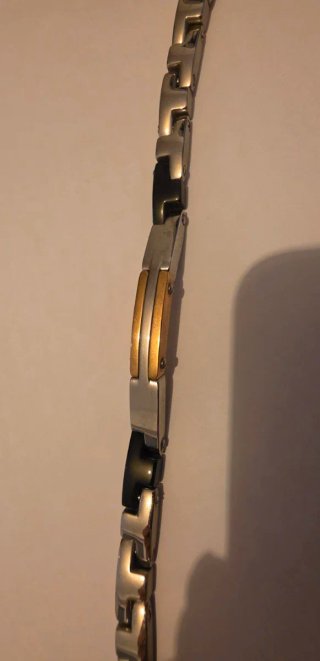 Bracciale Acciaio Uomo Oro Argento