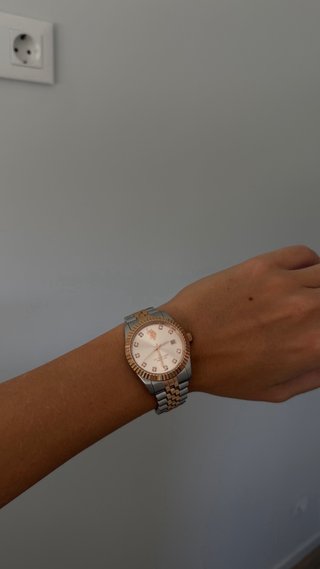 Reloj Polo bicolor dorado y plateado