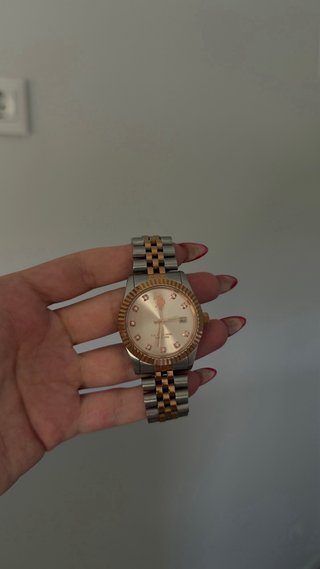 Reloj Polo bicolor dorado y plateado