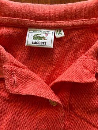 Polo Lacoste sin mangas coral Talla S/M