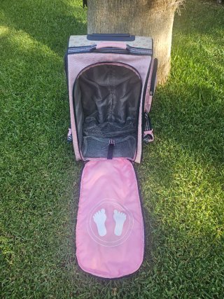 Valigia per bambini rosa con pois