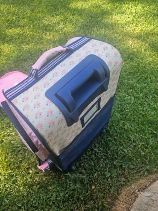 Valigia per bambini rosa con pois