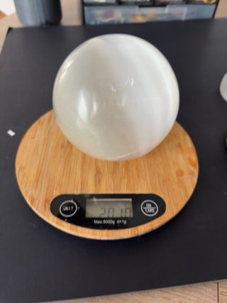 Esfera Selenita Blanca Natural 2kg