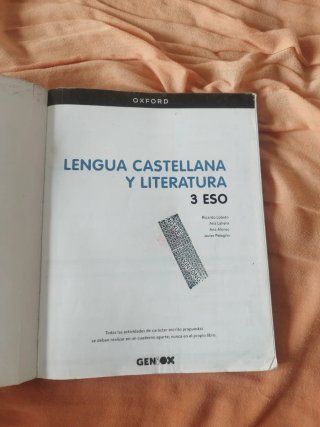 libro Lengua castellana y literatura , 3eso Oxford