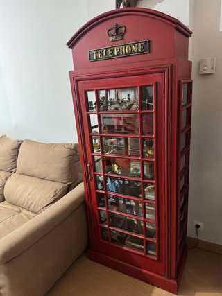 Cabina espectacular inglesa vitrina auténtica