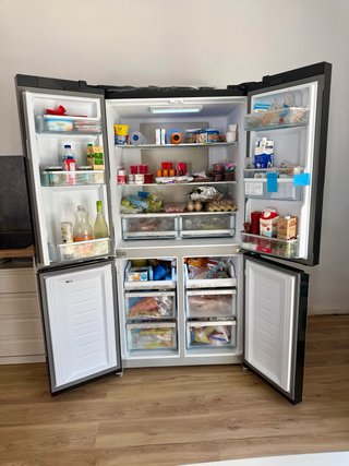 Frigorífico Americano 4 Puertas Negro Cristal