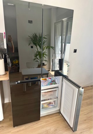 Frigorífico Americano 4 Puertas Negro Cristal