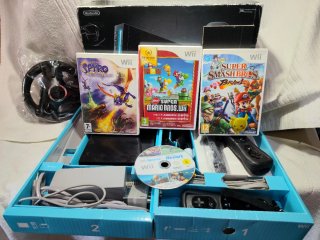 Consola Nintendo Wii Negra Completa + Accesorios
