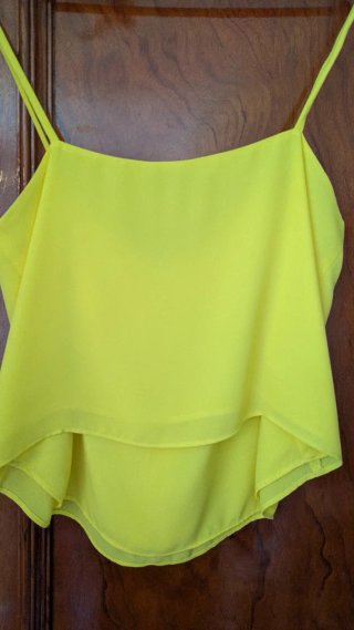 Blusa tirantes volantes amarillo Green Coast