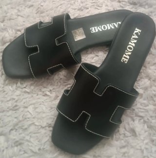 Sandalias de piel mujer negras