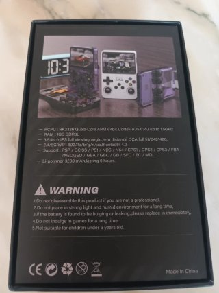 Consola de videojuegos R36S Blanca