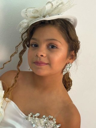 Vestido elegante niña boda gitana blanco talla9 10