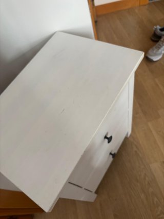 Mesita de noche HEMNES blanca (IKEA) – 2 cajones