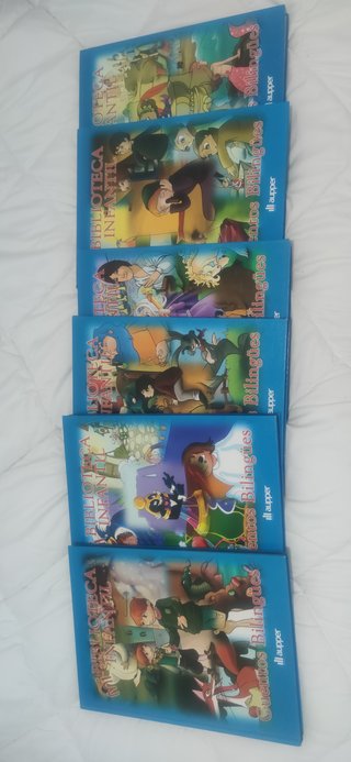 Pack 6 libros cuentos bilingües castellano/inglés