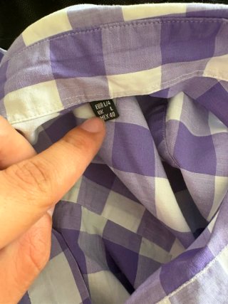 Camisa Pedro del Hierro cuadros morado/blanco