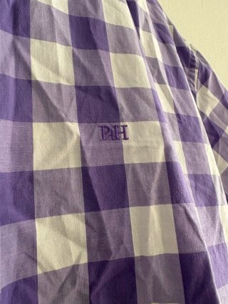 Camisa Pedro del Hierro cuadros morado/blanco