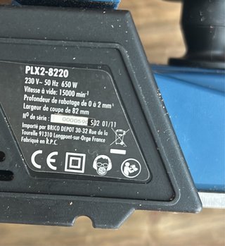 Cepillo Eléctrico Madera Garlopa  falta correa