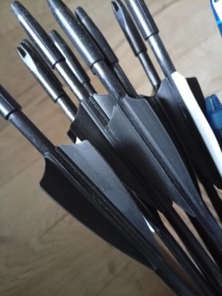 12.Flechas Fibra Vidrio 6mm 31 pulgadas
