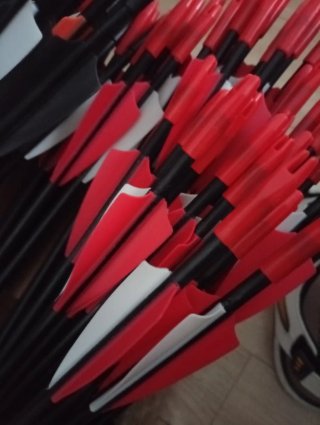 12.Flechas Fibra Vidrio 6mm 31 pulgadas