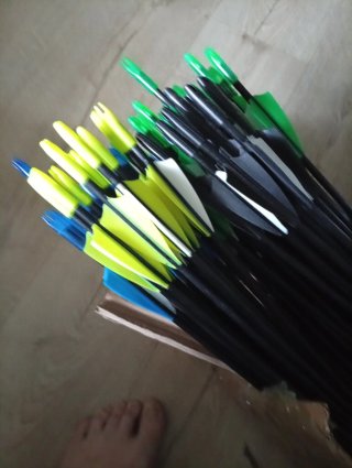 12.Flechas Fibra Vidrio 6mm 31 pulgadas