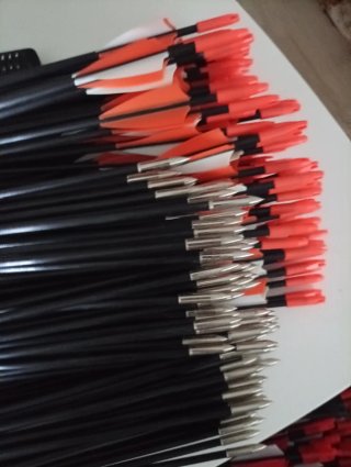 12.Flechas Fibra Vidrio 6mm 31 pulgadas