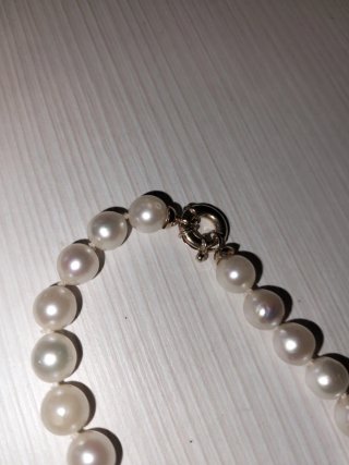 Pulsera Perlas Cultivadas Broche Chapado Oro de 18