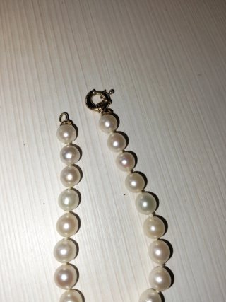 Pulsera Perlas Cultivadas Broche Chapado Oro de 18