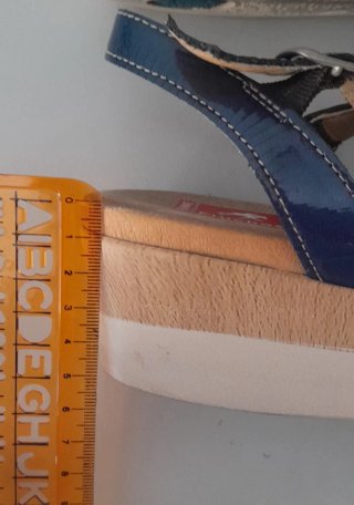 Sandalias Mujer Fluchos Azul Charol