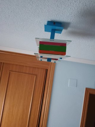 Lámpara de techo moderna azul