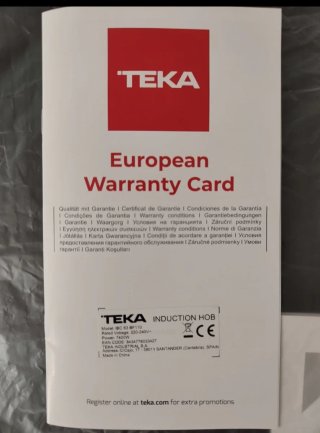 Placa Inducción Teka Negra