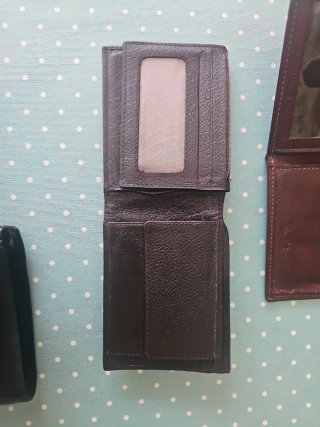 Lote 4 Carteras Piel de Hombre de Marrón y Negro