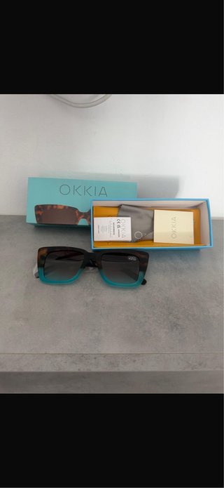 Occhiali da sole Okkia marrone/turchese