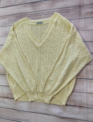 Jersey Burberrys Cuello V Trenzado Hombre Talla L