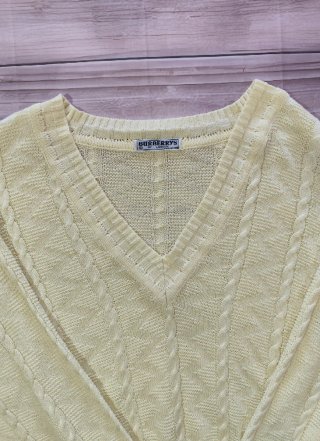 Jersey Burberrys Cuello V Trenzado Hombre Talla L