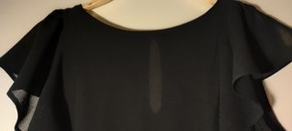 Top Transparencias Negra Massimo Dutti