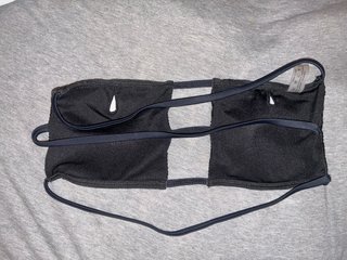 Bikini negro con tiras
