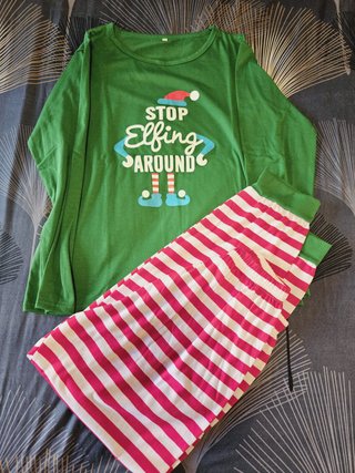 Pijama Navidad Elfo Stop Elfing Around